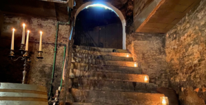 The wine cellar entrance of the Domhof winery