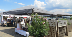 Wine stands at the Rhine Promenade