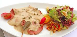 Vitello Tonnato with meat from deer