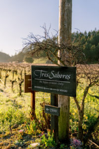 Tres Sabores Welcome Sign Napa