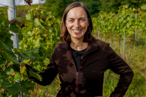 Simone Adams in her vineyards