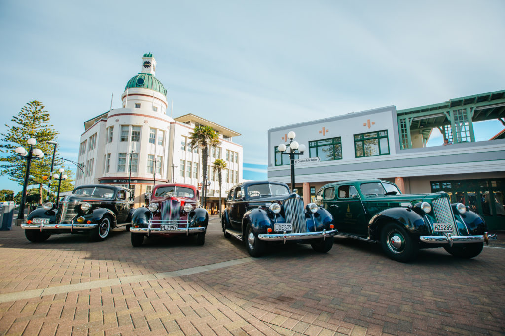 Art Deco Napier with Vintage Cars