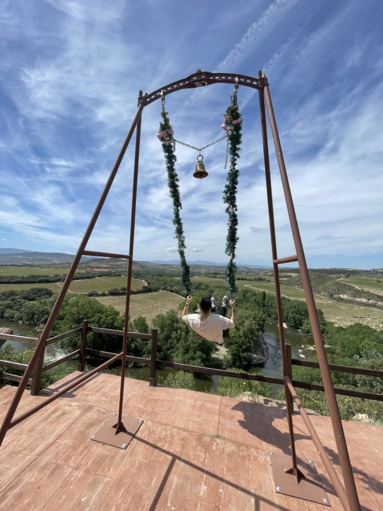 Swing on the Valdelana lookout point.