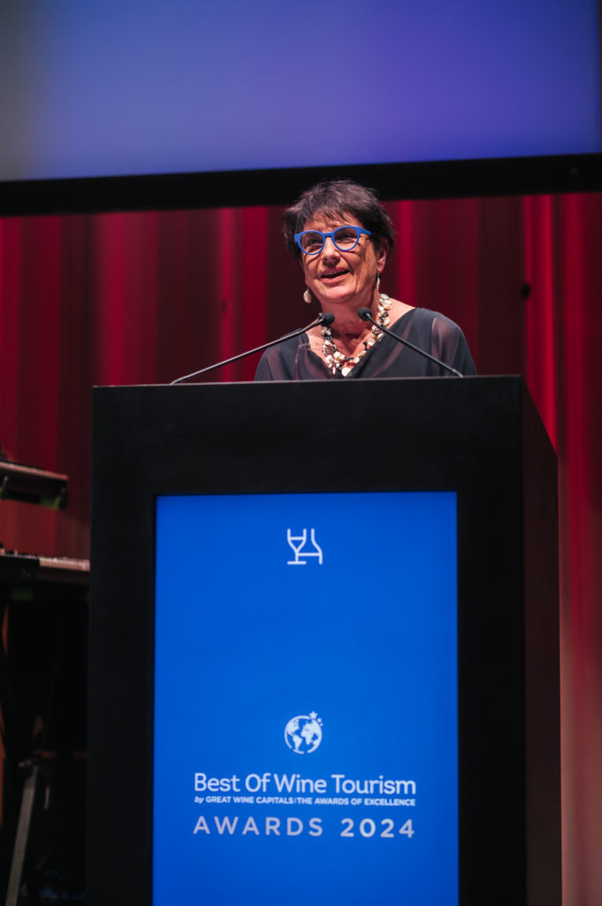 Catherine Leparmentier during the Best Of Wine Tourism Awards ceremony