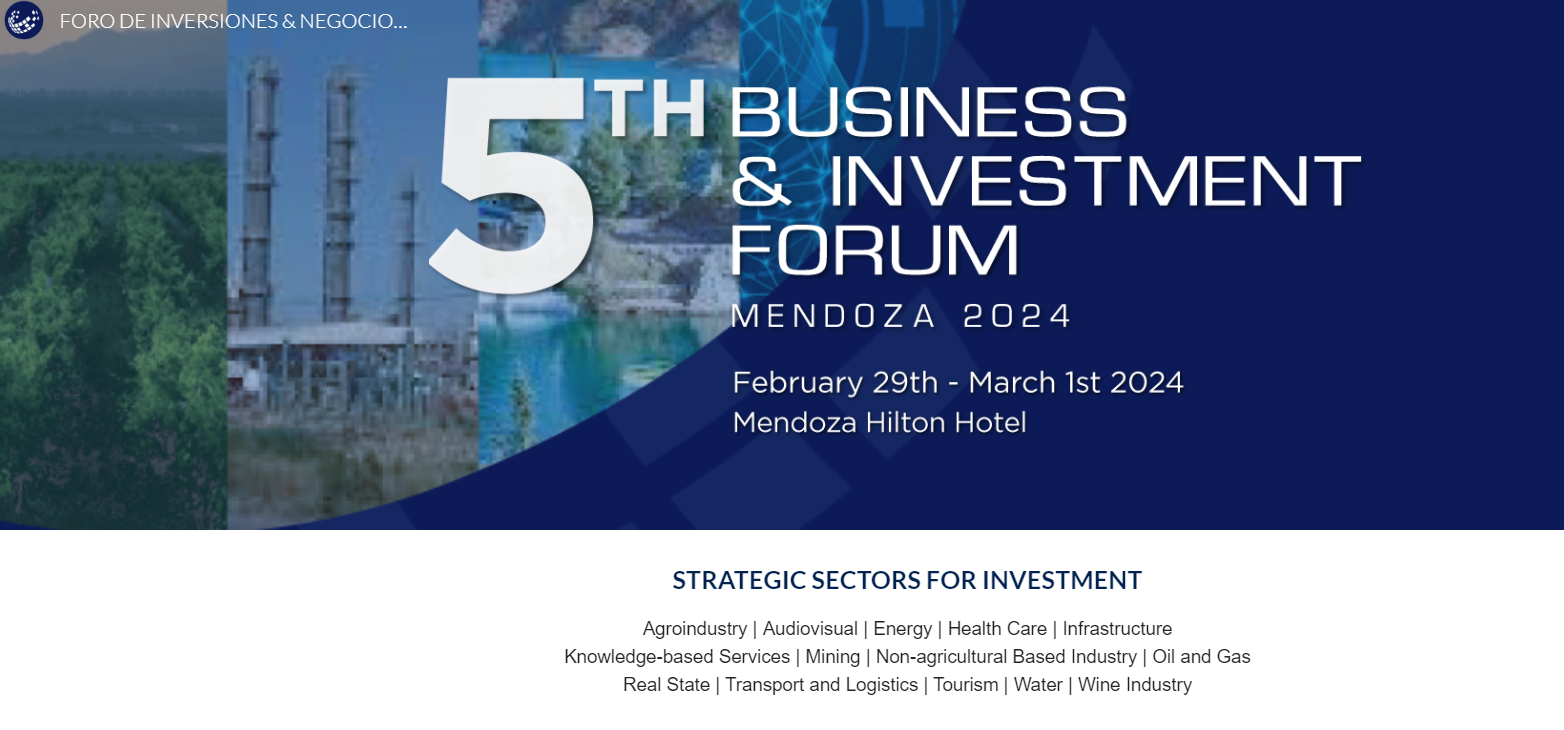 5th BUSINESS & INVESTMENT FORUM MENDOZA 2024