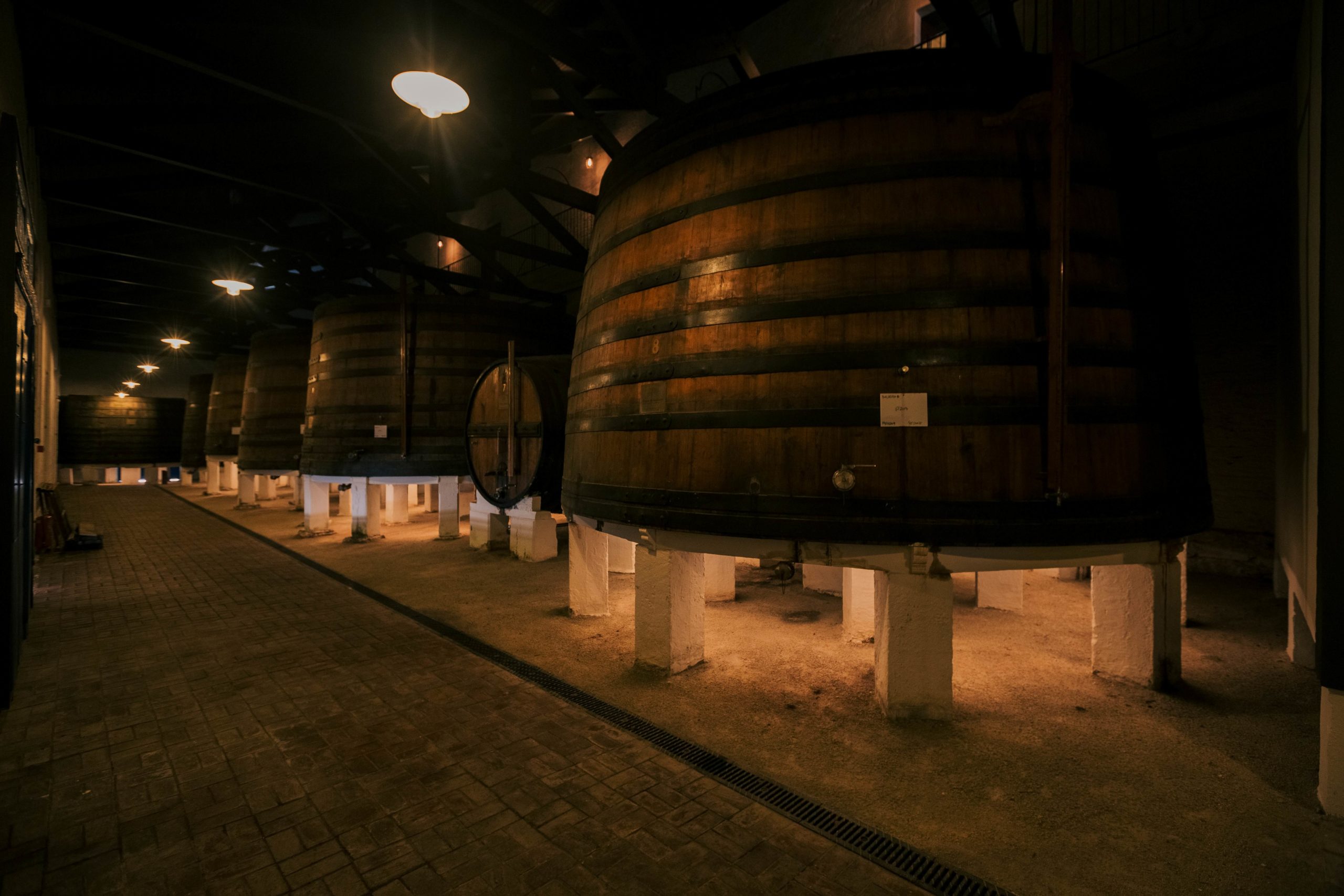 Historic POrt wine cellar at Ventozelo Hotel & Quinta in Portugal's Douro Valley