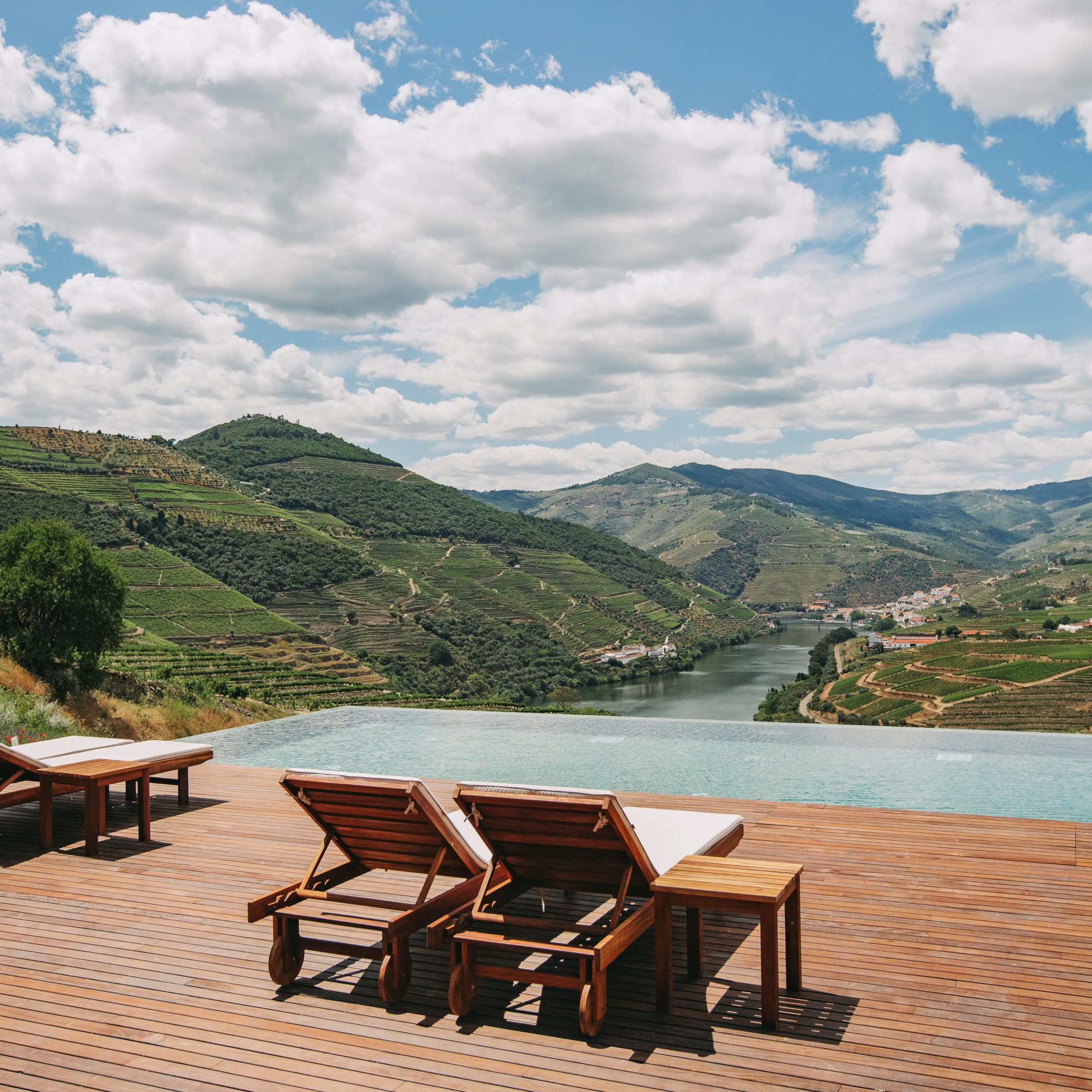 Infinity pool overlooking the Douro Valley at Ventozelo Hotel & Quinta, Portugal